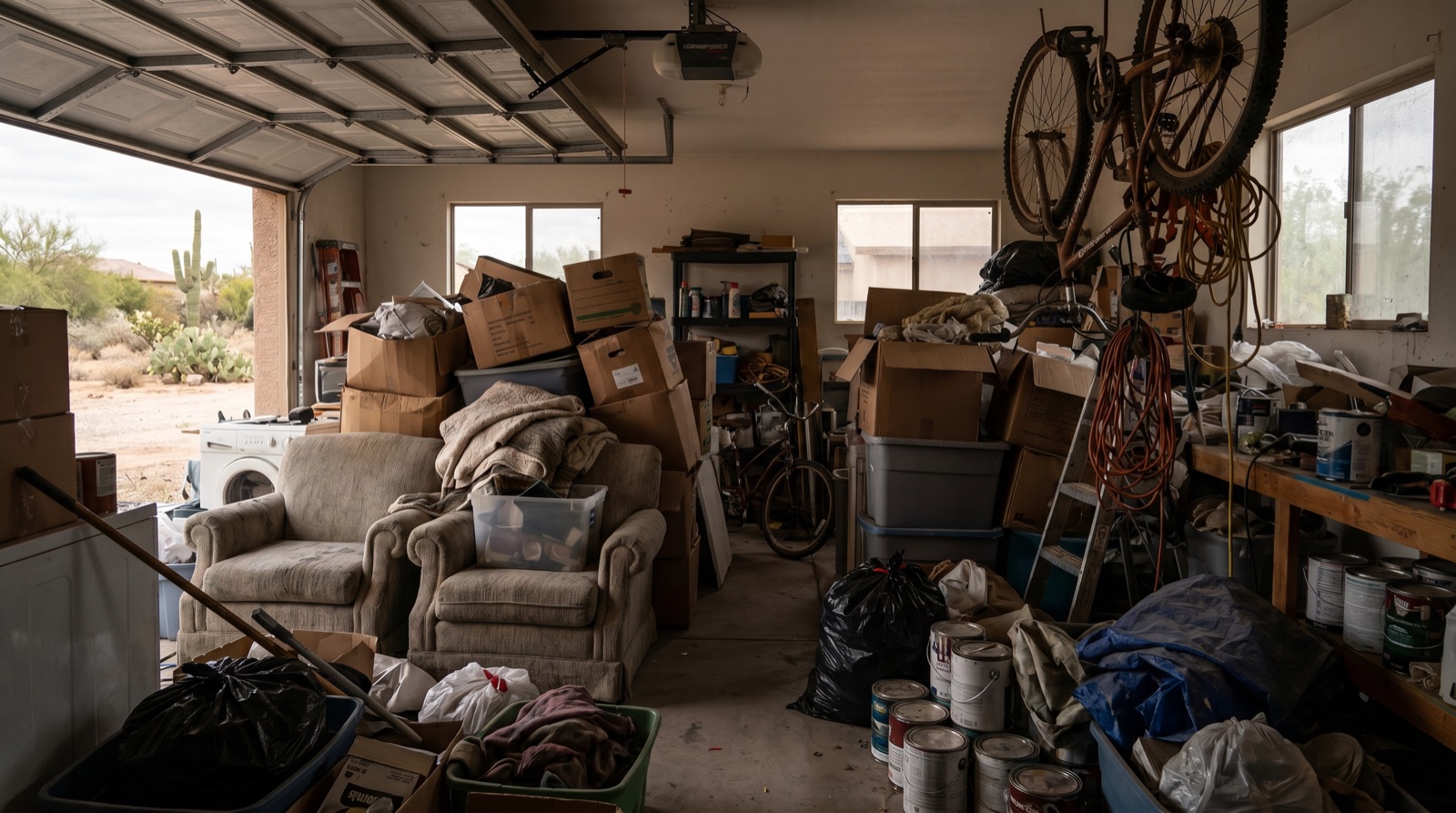Tucson garage cleanout before